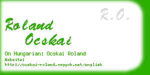 roland ocskai business card